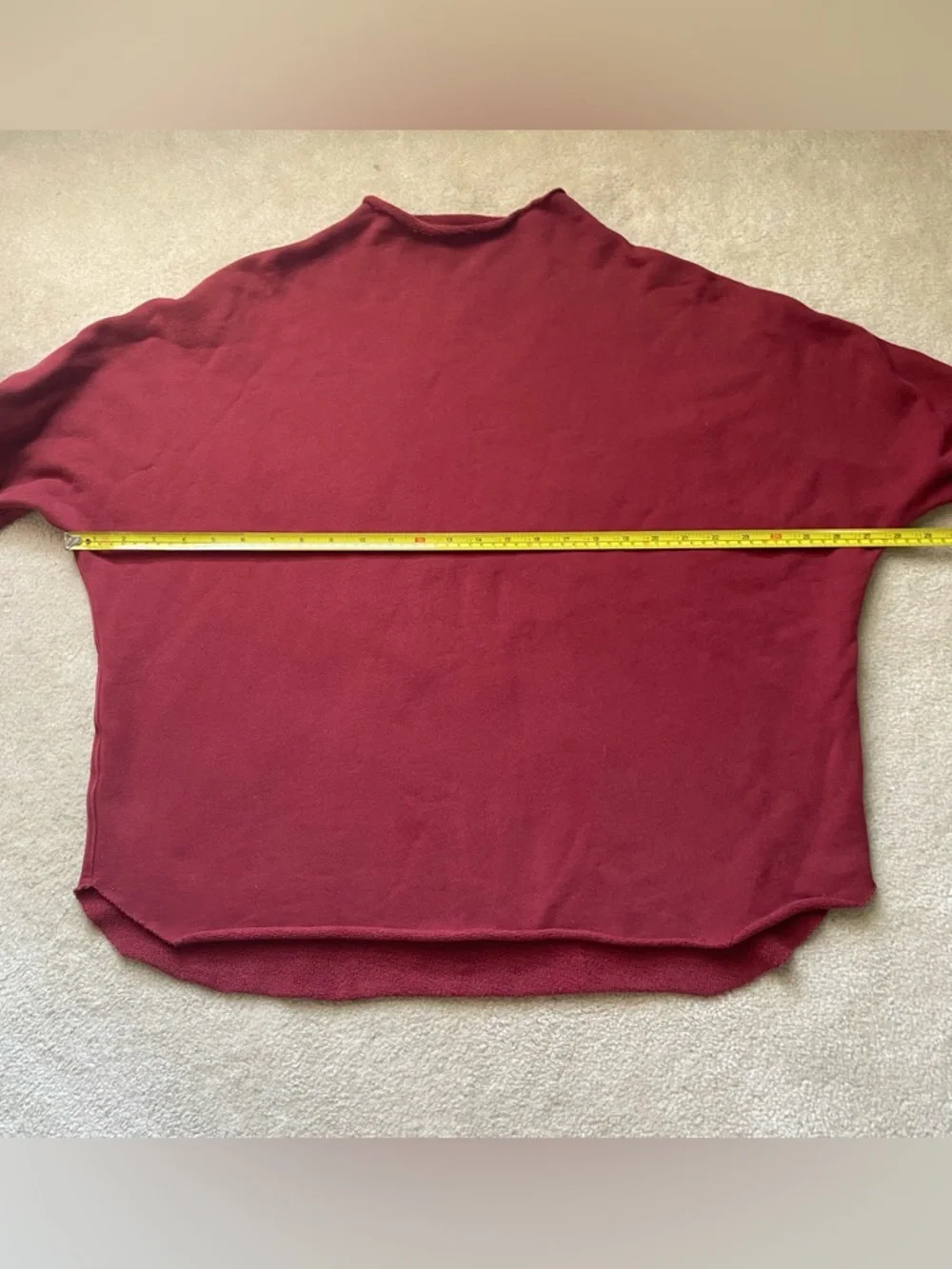 Frank & Eileen Anna Long-Sleeve Funnel Neck Triple Fleece Capelet Medium Red - Picture 6 of 9